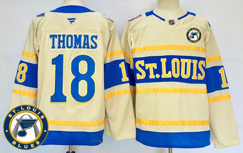 Men St.Louis Blues #18 Thomas Cream Fanatics 2025 NHL Jersey style 4->st.louis blues->NHL Jersey